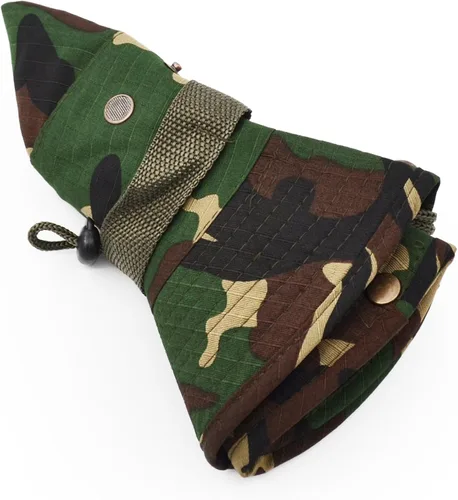 Vista 5 de Sombrero de protección solar de ala ancha para exteriores, clásico estilo militar de combate de EE. UU., gorra de sol para pesca, caza, campamento
