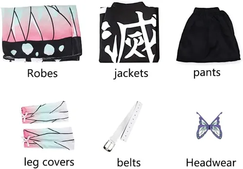 Vista 4 de Kimono de anime para cosplay, disfraz japonés, uniforme de fiesta de Halloween, traje completo para adultos, mujeres y hombres