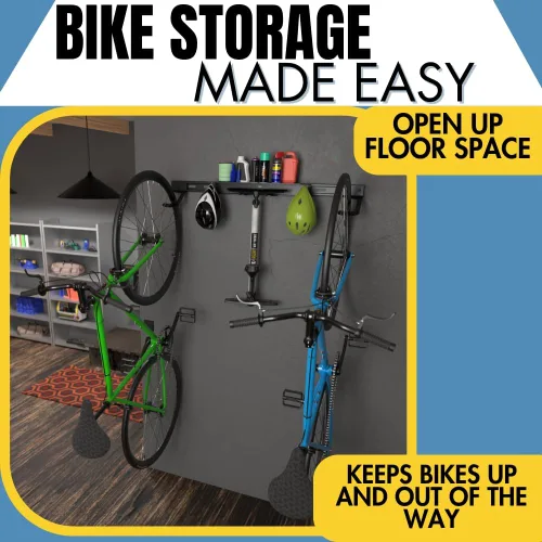 Vista 5 de Koova Soporte de pared para bicicleta Soporte de bicicleta de acero Perchas ajustables Fácil montaje Fabricado en Estados Unidos