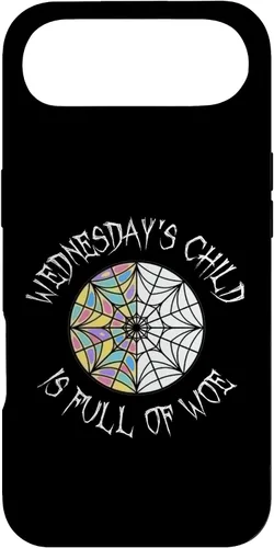 Vista 27 de Wednesday's Child Full of Woe - Carcasa redonda para iPhone 16