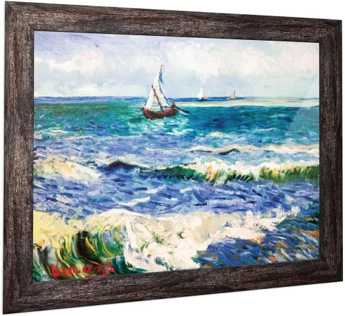 Vista 62 de Vincent Van Gogh - Arte de pared enmarcado con diseño de flores de almendra, maravilloso para exhibir en la cocina, el baño o la decoración