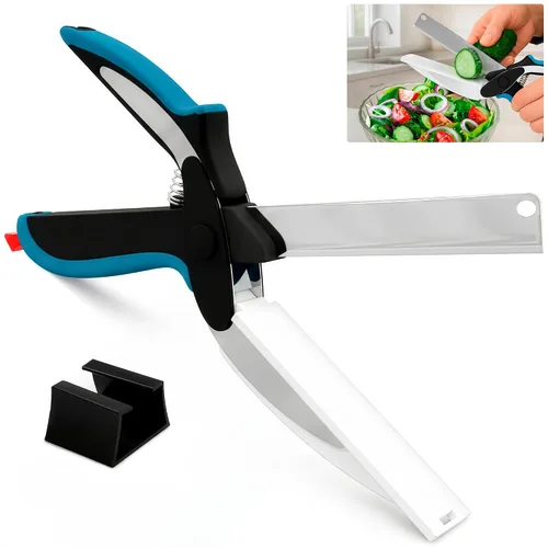 Vista 13 de Tijeras para aves de corral resistentes, tijeras de pollo de acero inoxidable con diseño de resorte, borde dentado antideslizante y bloqueo