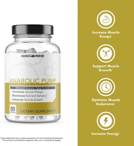 Vista 4 de Anabolic Warfare - Bomba anabólica - Constructor muscular de ácido araquidónico para hombres - Bomba sin estimulantes y cápsulas de apoyo al