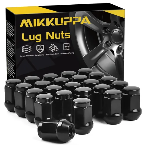 Vista 11 de MIKKUPPA Tuercas de llanta de 1/2-20, repuesto para tuercas de rueda Jeep Negro