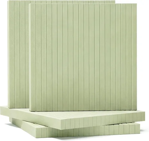 Vista 11 de BUBOS Paneles acústicos de pared, paquete de 2 paneles decorativos insonorizados de 23.6 x 23.6 x 2 pulgadas, decoración de pared con reducción