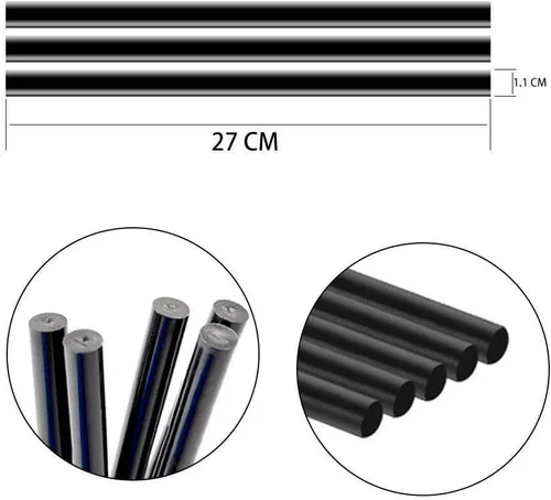 Vista 3 de Install Bay HMGS - Barra de pegamento termofusible negra, 10 pulgadas (8 bolsas)