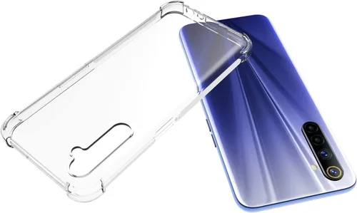 Vista 3 de USTIYA Funda para Realme 6 y Realme 6s Clear TPU Cuatro Esquinas Funda Protectora Transparente Suave Funda