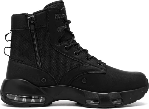 Vista 6 de LARNMERN Botas tácticas de los hombres antideslizante cremallera lateral suave zapatos de trabajo Casual Comfort Botas Militares Hombre Zapatos