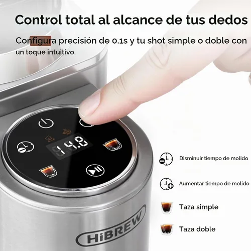 Vista 6 de HiBREW Molinillo de café eléctrico G7, 48 ajustes de molienda precisos