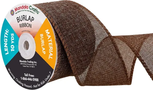 Vista 69 de Mandala Crafts Cinta de arpillera negra de 1.5 pulgadas de ancho para manualidades, rollo de 20 yardas de cinta rústica de arpillera para coronas
