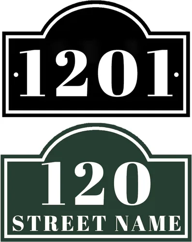 Vista 21 de Letrero de dirección personalizado para casa, placa de aluminio para número de casa, letrero de dirección horizontal, números de casa reflectantes