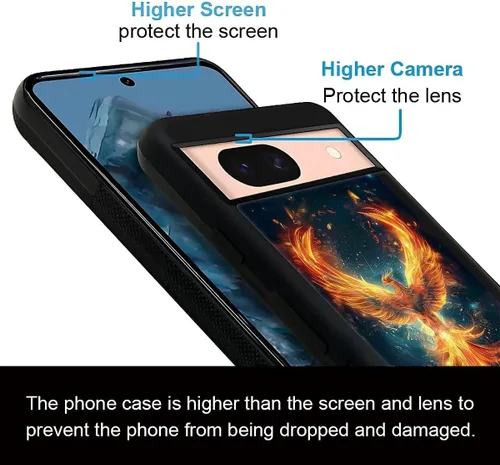 Vista 683 de Compatible con Google Pixel 4A 5G Mobile Case Creative Acrylic Panel trasero Silicona Protección Grip especialmente diseñado para Google Pixel 4A 5G