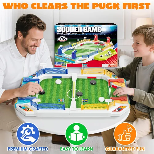 Vista 6 de Mini juego de mesa de fútbol para niños, regalos de fútbol de cumpleaños y Navidad para niños de 3, 4, 5, 6, 7, 8-12 años, juguetes de mesa