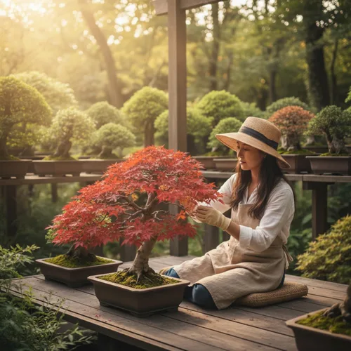 Vista 3 de Semillas de arce rojo japonés, semillas de bonsái, paquete de 30 semillas de árbol bonsái
