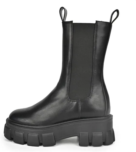 Vista 2 de READYSALTED Womens Mid Calf Cleated Chunky Platform High Ankle Fashion Boots ROTA