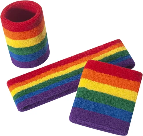 Vista 164 de ONUPGO - Conjunto de diadema y muñequeras deportivas para el sudor, hechas de algodón con bucles, muñequeras, contra humedad