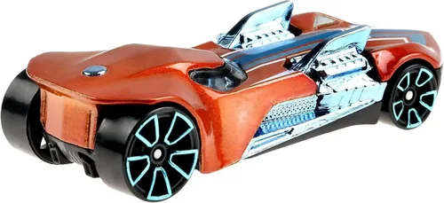 Vista 3 de Hot Wheels Orange & Blue 53rd Anniversary Twin Mill III 4/5 DieCast Vehículo a escala 1:64