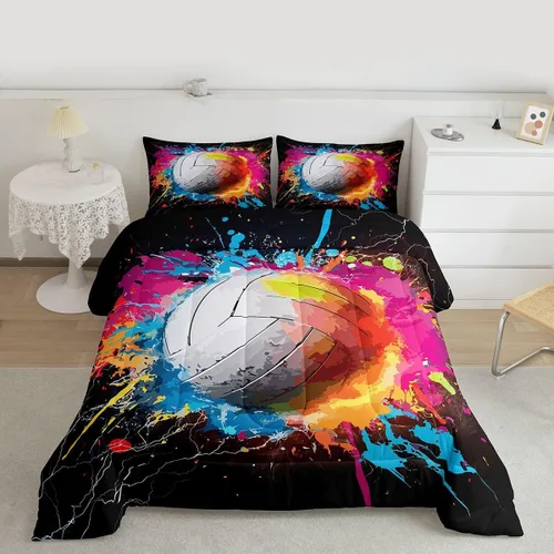 Vista 84 de Juego de ropa de cama de baloncesto para niños y adolescentes, juego de edredón deportivo para niños, tamaño matrimonial, suave, ligero, decoración