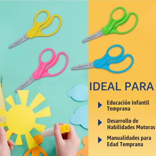 Vista 4 de Tijeras Westcott para niños diestros y zurdos, Variados Total 1