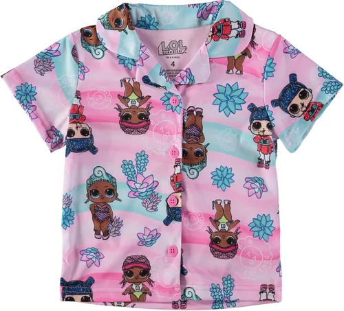 Vista 3 de L.O.L. Surprise! Conjunto de pijama de 2 piezas con botones delanteros para niña