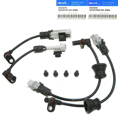 Vista 3 de 96626078 96626080 Un conjunto (4 piezas) ABS Sensor de velocidad de rueda delantero y trasero para Chevrolet Captiva Sport Equinox Pontiac Torrent