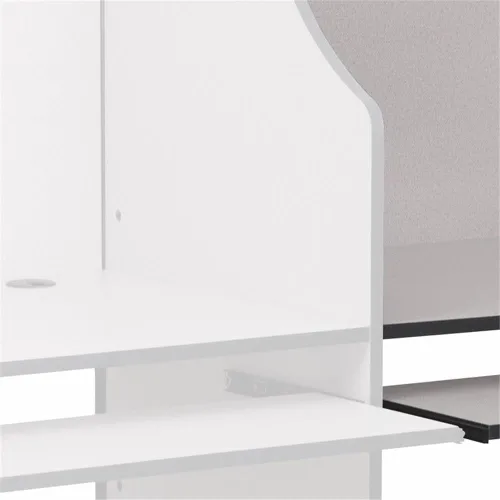 Vista 7 de Flash Furniture Jordan - Carrel de estudio complementario en acabado gris nebulosa