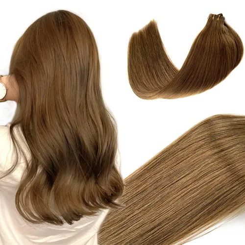 Vista 10 de Ubetta Extensiones de cabello humano real con cinta, 20 piezas de doble cara con trama de piel, extensiones de cabello Remy invisible, con cinta