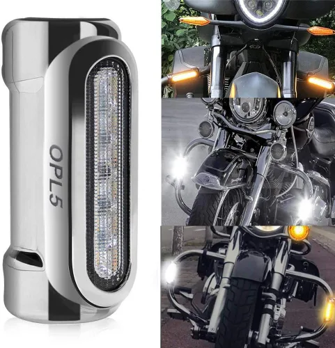 Vista 9 de Luces de barra de carretera de la motocicleta OPL5, luces de conducción switchback, luces de barra de choque, luces de conducción de motocicleta