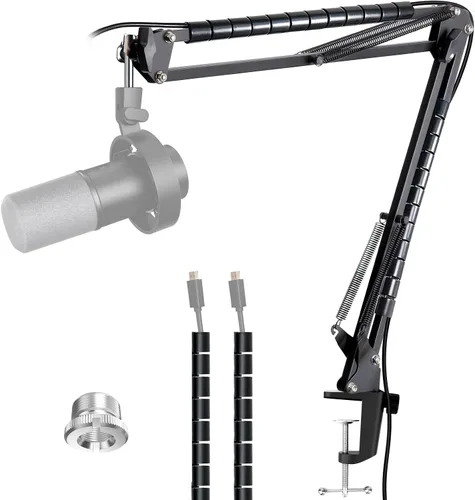 Vista 8 de YOUSHARES Filtro Pop K669B, Pantalla Antiviento de Micrófono de Espuma Compatible con Micrófono USB Fifine (K669B K669 K669L K669G K669PRO2 K669S)