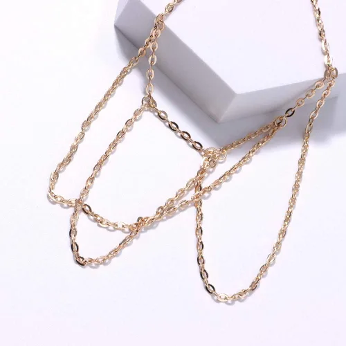 Vista 3 de Borla de cadena para pulsera de brazo, joyería de cadena dorada para mujer, Metal