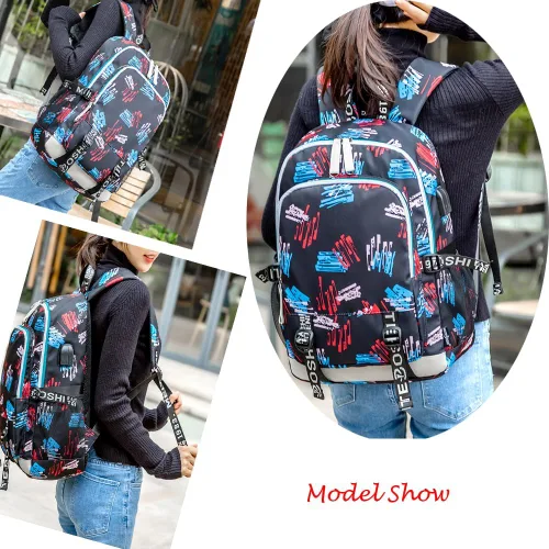 Vista 8 de Soccer Player 7 Mochila deportiva multifunción para viajes, portátil, para fanáticos del fútbol, para hombres y mujeres, negro - 2, Tamaño único