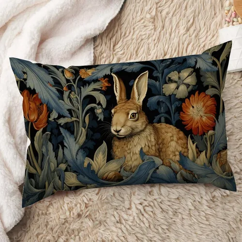 Vista 148 de ArogGeld Funda de cojín con flores verdes y blancas con flores grises y negras y hojas verdes en estilo chinoiserie, funda de almohada cuadrada