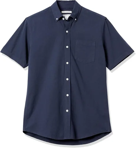 Vista 6 de Camisa Tienda Essentials oxford ajuste regular de manga corta con bolsillo para hombre