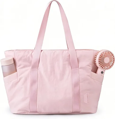Vista 12 de BAGSMART Bolsa de mano para mujer, bolsa de mano con cremallera, bolsa de trabajo con compartimentos, bolsa de hombro para enfermera, para viajes