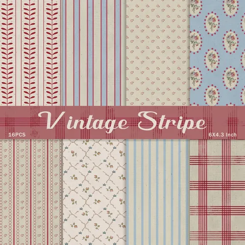 Vista 12 de PRSTINCOL Papel para álbum de recortes, 16 hojas de 6 x 6 pulgadas, suministros de álbum de recortes de estilo de ventana azul, papel de decoupage