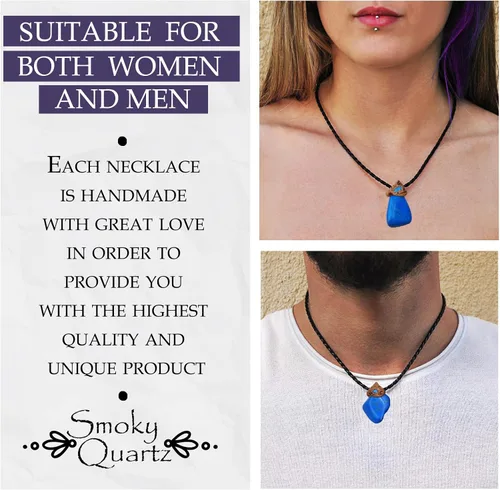 Vista 4 de Collar de cristal curativo para mujeres y hombres, colgante de cristal curativo de chakras para mujeres, niños, niñas, regalos espirituales