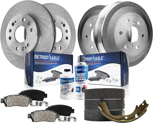 Vista 87 de Detroit Axle - Kit de frenos para Land Rover LR3 2005-2009, Rotores de freno deportivos Range Rover 2006-2009 y pastillas de freno de cerámica 2007
