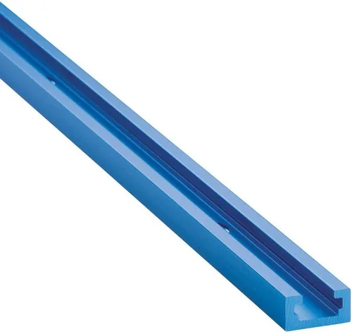 Vista 2 de Rockler Kit universal de riel en T de aluminio (17 piezas), aluminio de pista en T de 4 pies de longitud con diseño único de ranura apilada, kit