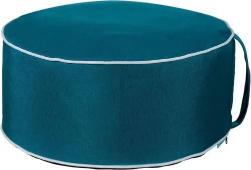 Vista 14 de QILLOWAY Otomana inflable para exteriores para patio, puf redondo impermeable, reposapiés inflable, reposapiés al aire libre para piscina, jardín
