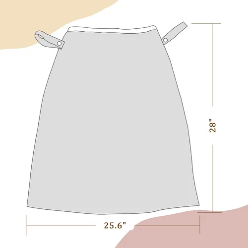 Vista 4 de Mama Koala Revestimiento de cubo para pañales de tela, reutilizable y lavable, impermeable, con correa para cubos de pañales, paquete de 2 (B003M)