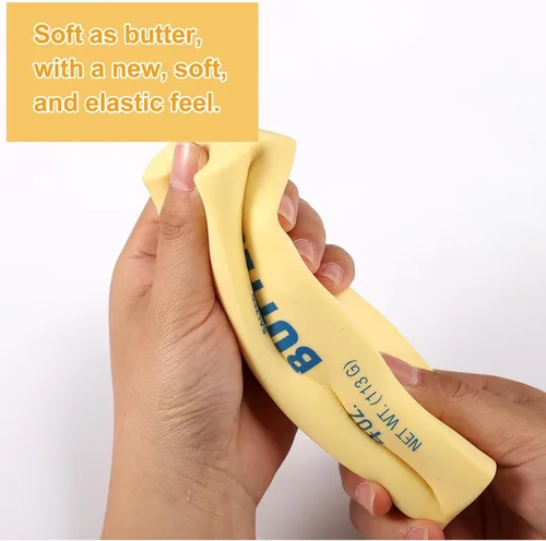 Vista 4 de Giant Butter Squishy – Jumbo Squishy Butter Stick, grande y mini juguete de mantequilla exprimible, alivio del estrés de 14 onzas, diversión