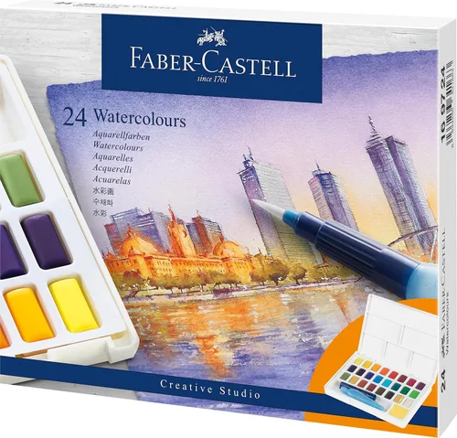 Vista 8 de Faber-Castell 169736 - Juego de 36 acuarelas en sartenes, multicolor, 36