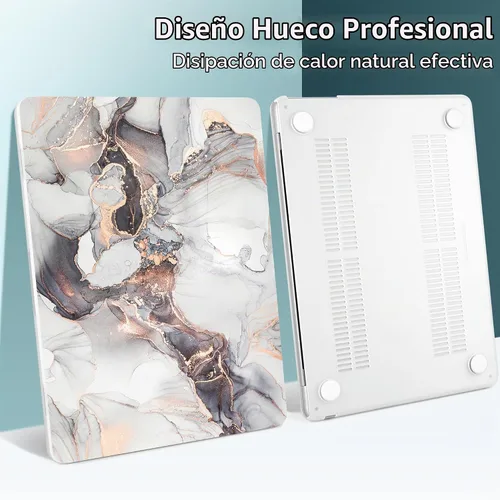 Vista 4 de DONGKE Funda compatible con M5 MacBook Air de 15 pulgadas 2026 2025-2023 A3448 A3241 A3114 A2941 M4 M3 M2 Pantalla de retina líquida Touch ID
