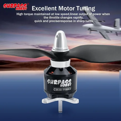 Vista 5 de Surpass C3530 1100KV Motor sin escobillas para aviones RC Ala fija