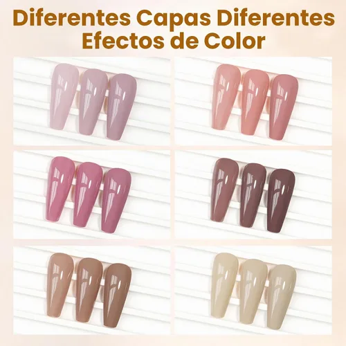 Vista 2 de Juego de esmaltes de uñas de secado rápido, para otoño e invierno, esmalte de uñas regular sin gel Salón de manicura de laca de uñas de secado