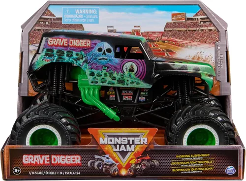 Vista 10 de Monster Jam - Camión monstruo oficial de Calavera, vehículo de colección fundido a presión, escala 1:24, juguetes para niños de 3 años en adelante