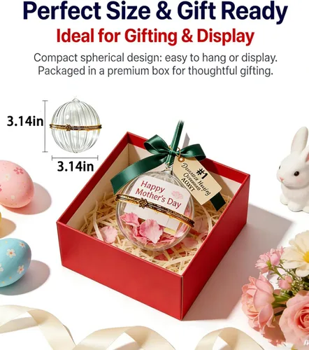 Vista 7 de Bola de adorno de Navidad, adorno para árbol de Navidad con bisagras con acento de cinta, adorno rellenable, regalo de decoración de invierno