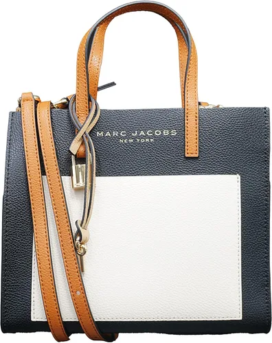 Vista 4 de Marc Jacobs M0016132 - Mini bolsa de mano con bloques de color para mujer, Almendra ahumada