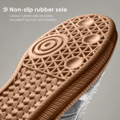 Vista 6 de Vilanva Zapatillas de moda con detalle de encaje para mujer, zapatillas casuales cómodas de vestir con suela de goma retro, calzado de moda