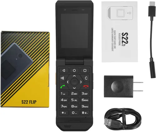 Vista 7 de Unifone S22 Teléfono Plegable Resistente Desbloqueado (16GB) Pantalla Táctil de 2.8'' Teléfono Celular Inteligente Android 11, IP68 Resistente al